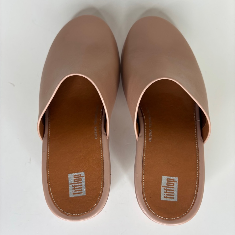FitFlop CushX Chunky-Heel Mules – platform Beige Size US 9 EU 41 Comfort Clog - Picture 7 of 16